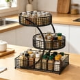 thumbnail image 7 of WEIWEIGG 3 Tier Makeup Organizer for Vanity Countertop, Black Metal Cosmetic Display Shelf, Multi-Purpose Storage Rack for Bathroom, Bedroom, Office, 7 of 7