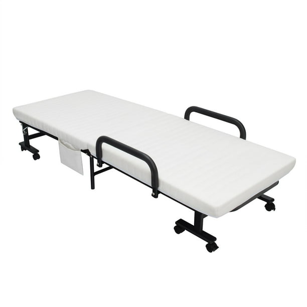 Giantex Folding Guest Bed, Single Bed with with Mattress and Heavy Duty