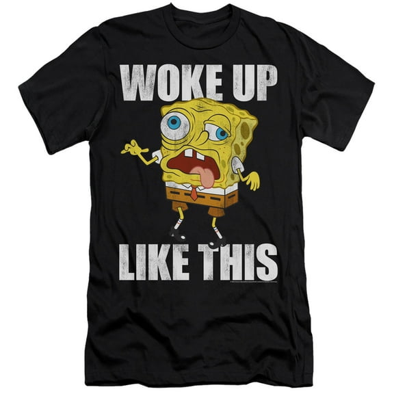 Spongebob Woke Up Like This Meme Unisex Adult Canvas Brand T Shirt