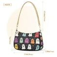 thumbnail image 3 of FORMRS Womens Shoulder Bag with Chain Strap Clutch Purse Cute Tote Handbag, Colorful Halloween Ghost, 3 of 7