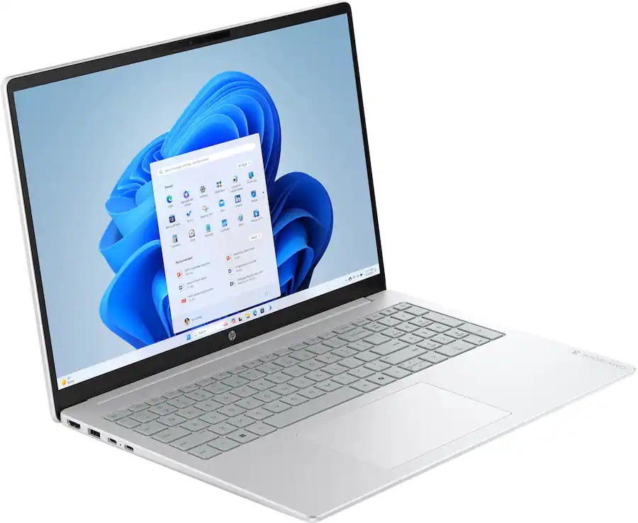 HP OmniBook 3 16" 2K Touchscreen Laptop, AMD Ryzen 5 40, Copilot AI, 8GB DDR5 RAM, 256GB SSD, AMD Radeon 610M, Windows 11 Home, Glacier Silver,