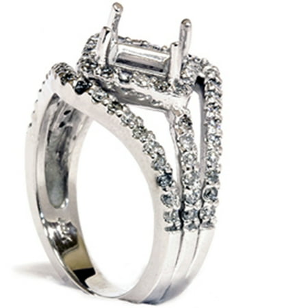 3/4ct Fancy Princess Cut Diamond Engagement Setting