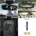 thumbnail image 7 of Yuyamidu Blue Butterfly Car Seat Cover Set Leopard Print Steering Wheel Cover Seat Belt Strap Pads Garbage Organizer Sunset Air Vent Bag Rearview Mirror Cover Coasters Key Chain 15 Pieces, 7 of 7
