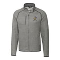 thumbnail image 2 of Men's Cutter & Buck  Heather Gray ETSU Buccaneers Vault Mainsail Sweater-Knit Full-Zip Jacket, 2 of 3