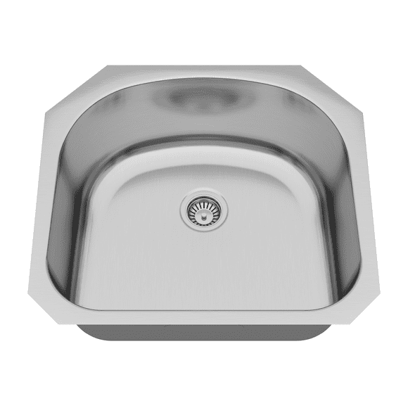 Blue Ocean 23 1/4" 16 Gauge Stainless Steel Undermount Kitchen Sink with FREE Strainer (KSS861)