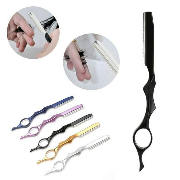 black  Professional Sharp Barber Razor Beard Hair Razors Cut Hair Cutting Thinning Knife Salon Tools