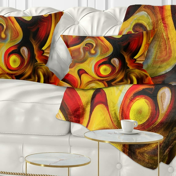 Designart Butterfly s Emotions - Abstract Throw Pillow - 12x20