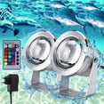 thumbnail image 1 of LED submersible spotlight, RGB underwater light, 10W silver, 1 of 5