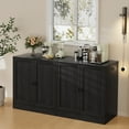 thumbnail image 6 of RichYa 31.5W Kitchen Sideboard Buffet Cabinet,Farmhouse Double-Door Storage Coffee Bar for Dining Room,Black, 6 of 6