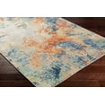 thumbnail image 3 of Mark&Day Outdoor Rugs, 7x9 Rippey Modern Abstract Marble Indoor/Outdoor Burnt Orange Area Rug, Non Shedding Ivory Blue Carpet for Patio, Porch, Deck, Bedroom, Living Room or Kitchen (6'11" x 9'), 3 of 6