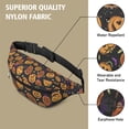 thumbnail image 5 of Fanny Pack Halloween Pumpkins with Witch Hats Waist Pack Bag,Running Cross Bag,Waterproof Large Fanny Packs for Women Men for Travel Running Hiking Cycling, 5 of 6