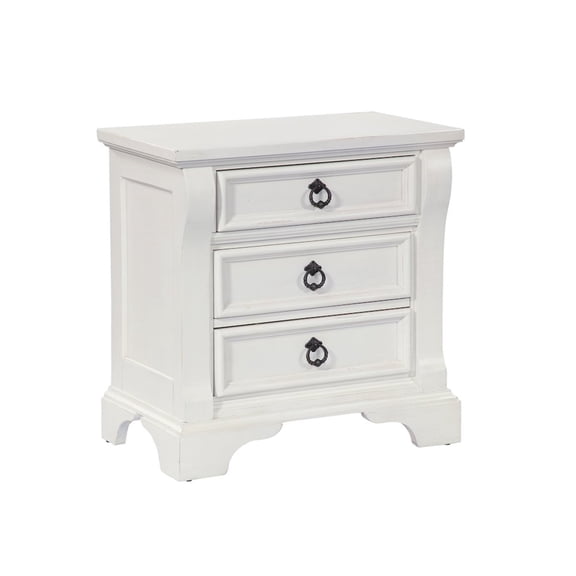 American Woodcrafters Heirloom Antique White Nightstand