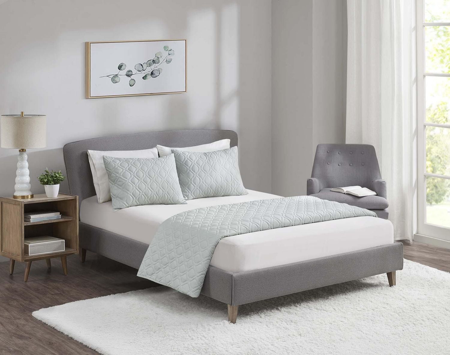 Hometrends 3pc Quilted Duvet Cover Set