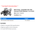 thumbnail image 2 of Water Pump - Compatible with 1990 Chevy V2500 Suburban 7.4L V8 GAS, 2 of 2