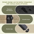 thumbnail image 2 of Brafabhome Sideboard Storage Cabinet with Natural Rattan Doors, Modern 4 Doors Buffet Cabinets with Sturdy Steel Legs for Living Room Bedroom Entryway Kitchen | Black+Natural, 2 of 7