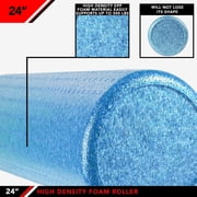 JFIT High Density Foam Roller, Solid Blue, 24-Inch
