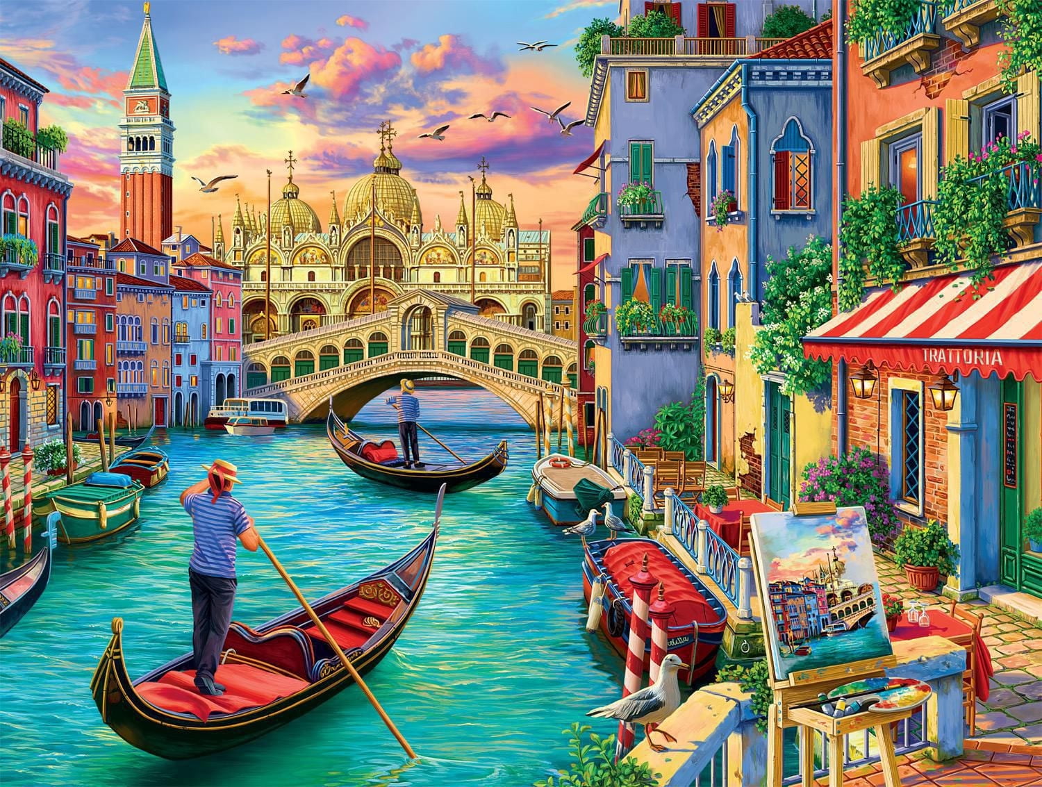 Buffalo Games - Le puzzle Cities in Color - Sights of Venice - en 750 pièces
