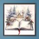 thumbnail image 1 of Pintura de diamante 5D DIY taladro redondo completo el kit de libro de Navidad de invierno decoración 40x40cm, 1 of 9