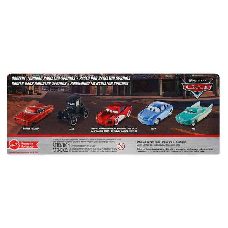 Disney and Pixar Cars Travelin' Team 5-Pack, Set of 5 1:55 Scale