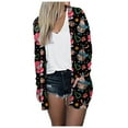 thumbnail image 4 of Cardigan Ample à Imprimé de Noël pour Femmes à Manches Longues Manteau Blouse d'Automne, 4 of 7