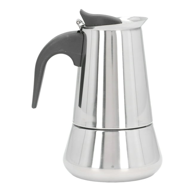 Cafetera de cocina de goteo de gran capacidad de acero inoxidable Moka Pot para el hogar 4 tazas 400 ml