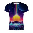 thumbnail image 4 of Puntoco moda mujer cuello redondo impresión camisa camisetas manga corta verano camiseta tops blusa Puntoco Puntoco-4583, 4 of 5