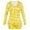 Yellow, variant on Leesechin Womens Pajamas Jumpsuit V Neck Floral Print Long Sleeve Jumpsuit Sleepwear Bodysuit Blue S