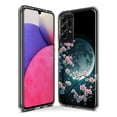 thumbnail image 3 of MUNDAZE Samsung Galaxy A21 Shockproof Clear Hybrid Protective Phone Case Kawaii Manga Pink Cherry Blossom Full Moon Cover, 3 of 5