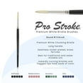 thumbnail image 2 of Creative Mark Pro Stroke Premium White Chungking Hog Bristle Artist Paint Brush - Round # 8 - Natural Bristle Brush w/ Great Control Suitable for Oils, Watercolors, Acrylics, Alkyds, Caseins, 2 of 6