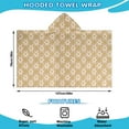 thumbnail image 2 of Golden Christmas Pattern Hooded Bath Towel，50"x30" for Ages 3 To 12 Kids, Quick Dry Lightweight Soft Microfiber Hood Beach Towel Cover Up for Kids, 2 of 7