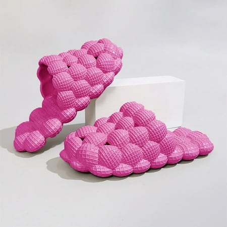 

Women s Solid Ultra Cushioned Bubble Slides Bubble Slippers