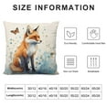 thumbnail image 5 of Creowell  Fox Throw Pillow Covers, Vintage Watercolor Butterfly Fox Throw Pillow Cover, Couch Pillow Covers, Pillow Decorative for Sofa Home Living Room Bedroom, 5 of 5