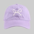thumbnail image 2 of Womens Beach Hat Women Cute Bow Preppy Trucker Sun Cap Hiking Travel Purple One Size, 2 of 4