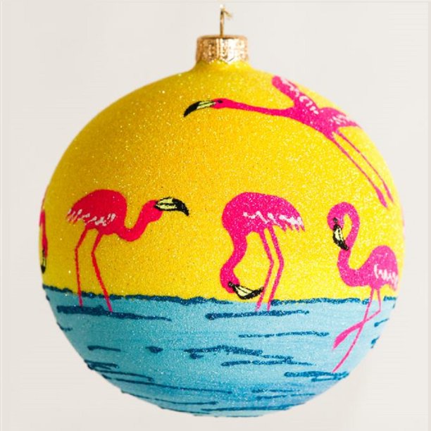 Pink Flamingos Polish Glass Christmas Tree Ornament Poland Walmart