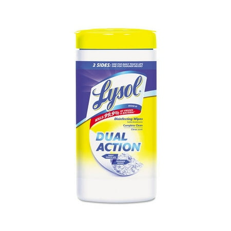 Lysol Dual Action Citrus Disinfecting Wipes (Pack of 75)