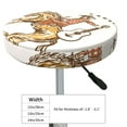 thumbnail image 4 of Daiia Cowboy Rodeo Guitar Stool Covers Round,Round Bar Stool Covers Waterproof Bar Chair Covers Washable Stool Cushion Slipcover for 12-14 Inch Chair-14 inch, 4 of 7
