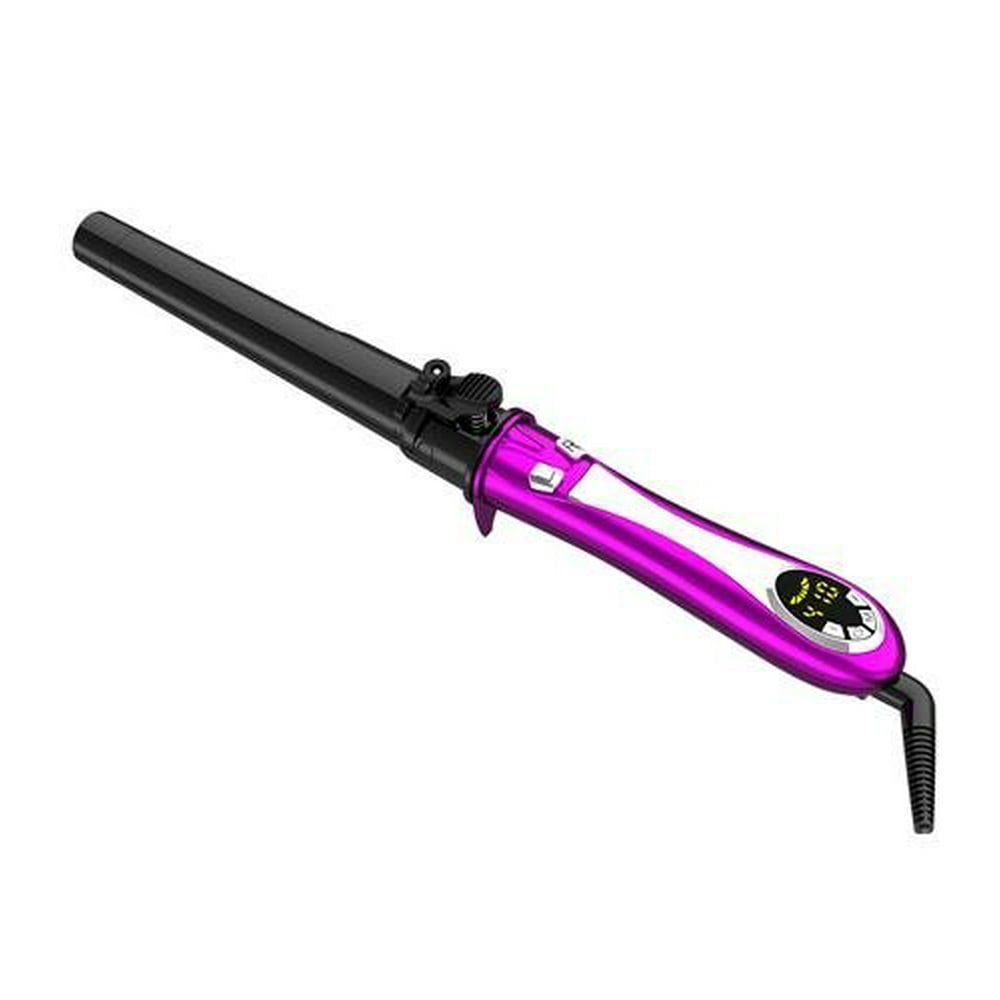 Hair Straightener Curler, Autoturning Pink Ceramic Wand Professional