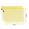 thumbnail image 6 of opvise 2Pcs Transparent Waterproof File Bags A4 A5 File Holder Mesh Pockets Vibrant Color Plastic Storage Bags with Handle Rope White A5, 6 of 8