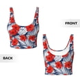thumbnail image 5 of Lsque Leaves And Flowers Printed Women'S Sports Bra, Compression, Moisture Wicking, High-Impact Sports Bra For Women,Supportive sports bra-, 5 of 9