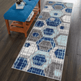thumbnail image 2 of L'Baiet Amoura Blue Geometric 2 ft. x 3 ft. Scatter Area Rug, 2 of 5