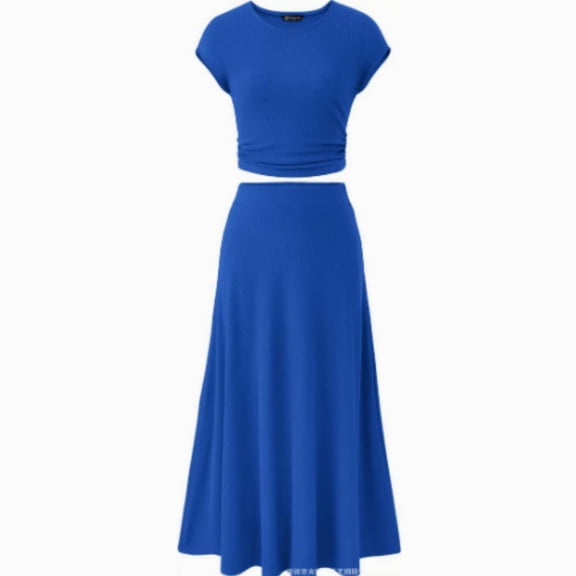 Two Piece Skirt Set for Women 2026 Summer Spring Dressy Casual Knit Travel Vacation Matching Lounge Outfits