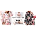 thumbnail image 6 of ANRABESS Women's Floral Chiffon Midi Dress Puff Long Sleeve Mock Neck Summer Wedding Guest Party Dresses Fall 2026 Outfits Floral White Medium, 6 of 12