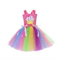 thumbnail image 5 of Hihipz Little Girls Skirts Rainbow Layered Tutu Dress Dance Performance Ruffle Cake Skirt Birthday Concert Party, 5 of 5
