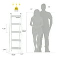 thumbnail image 4 of OUTONLIFE 5-Tier LED Ladder Shelf - Narrow Tall Corner Bookshelf,Touch & Remote Control, 3 Color Temperatures Display Storage Rack for Living Room/Bedroom（White）, 4 of 9