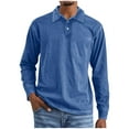 thumbnail image 2 of Mens Sweatshirt Under $10 Mens Casual Long Sleeve Shirts Button Down Lapel Collared Lightweight Cotton Solid Color Basic Tee Shirts Work Tops, 2 of 6