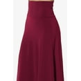thumbnail image 5 of Women's PLUS Simple Foldover Stretch A-Line Flared Knee Length Skirt Comfy Stylish, 5 of 7