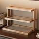 thumbnail image 4 of Organizadores y almacenamiento para armarios, estante de almacenamiento de escritorio de bambú de tres niveles, estante de exhibición de juegos de té de madera, estante para tazas de café, adecuado pa, 4 of 6