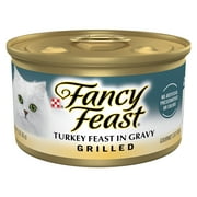Purina Fancy Feast Grilled Kitten Food, Wet Cat Food, Turkey Feast in Gravy, 3 oz Cans