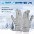 thumbnail image 3 of CSChome Winter Touch Screen Gloves Women Winter Touch Screen Gloves - Thick Plush Knit Color Matching Windproof, 3 of 7