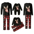 thumbnail image 3 of LUOGENLI Pyjamas de Noël pour Adultes Rouges Pyjamas Assortis pour la Famille pour et Année Tenue de Nuit Douillette pour Papa Maman Enfants Tenues de Fête des Fêtes Noir Taille m, 3 of 4
